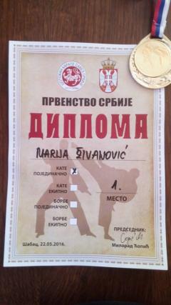 Zlatna Marija po drugi put za redom prvakinja Srbije