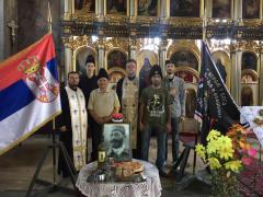 Parastos Dragoljubu Draži Mihailoviću u crkvi Rođenja presvete Bogorodice u Bogatiću